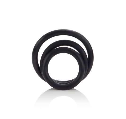 Pierścień-RUBBER RING BLACK SET 3PCS